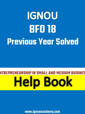 IGNOU BFO 18 Previous Year Solved Question Paper